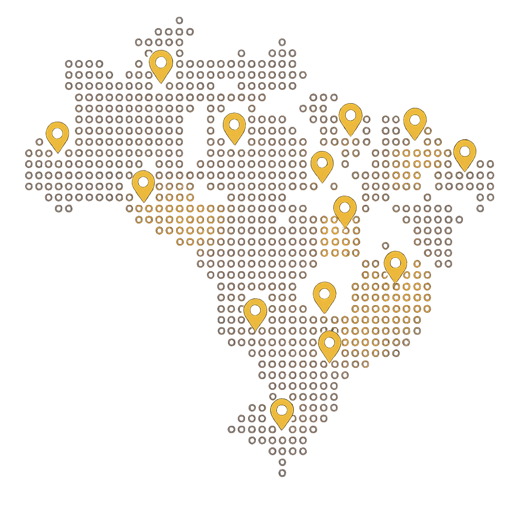 Mapa de Atendimento Brasil
